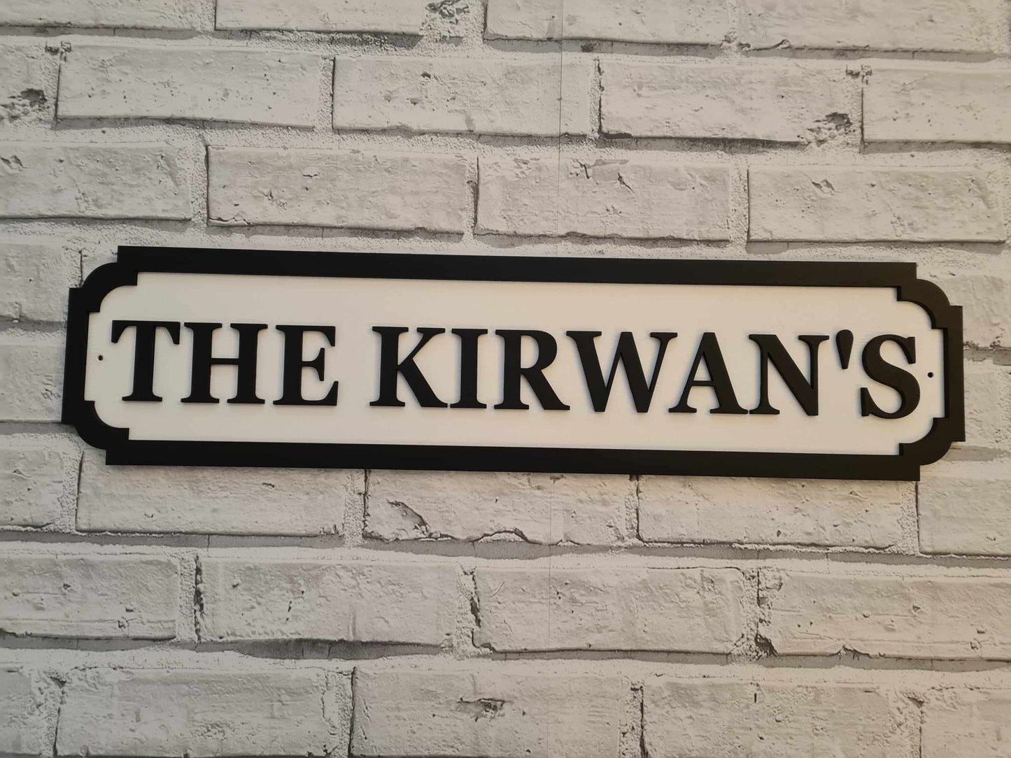 Street sign 3D look, The Surname's, personalised wall mount MDF
