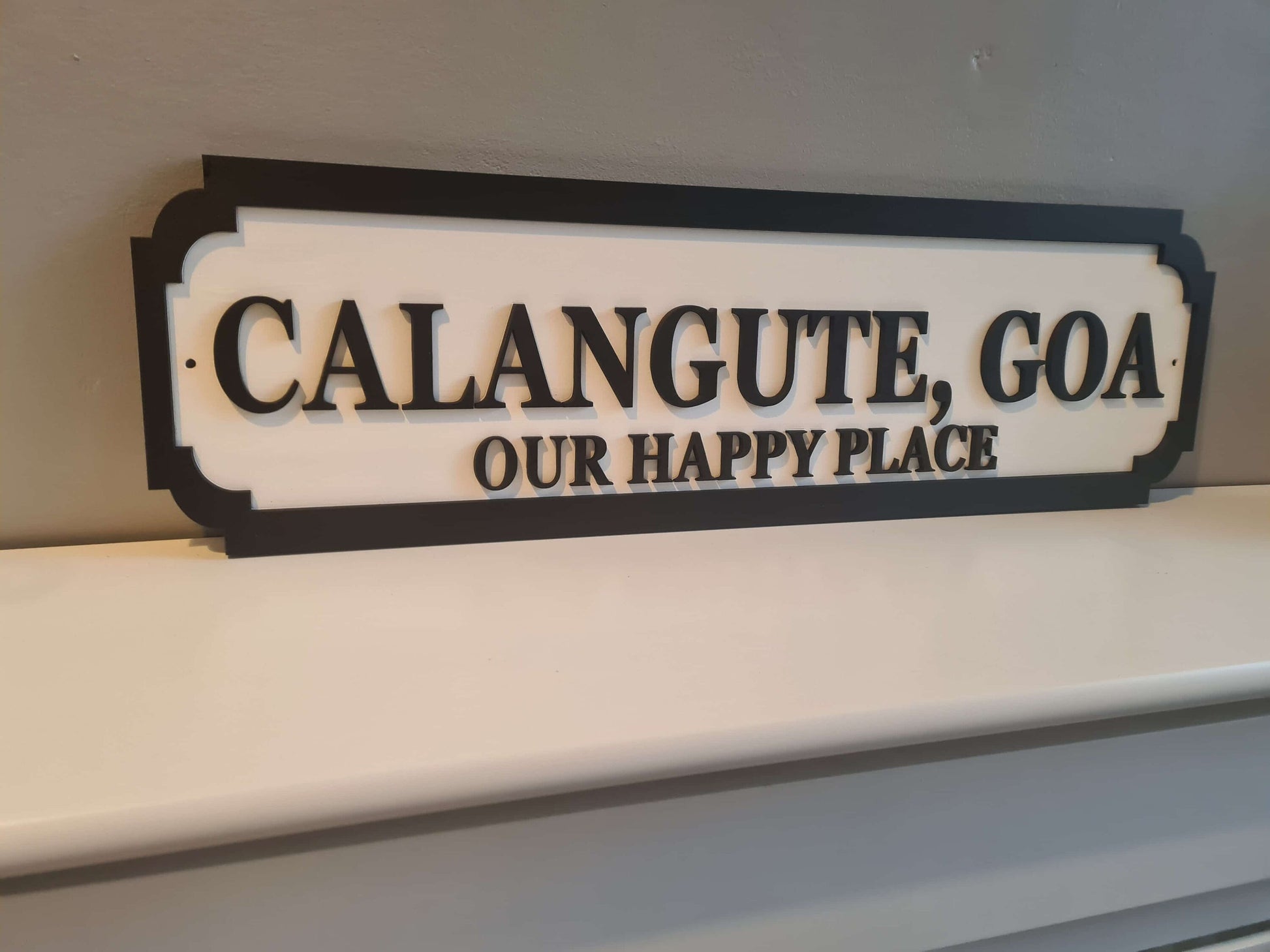 My happy place | Street sign 3D look | personalised wall mount | MDF | wall decor | gift | present | home decor | laser cut | 3 sizes