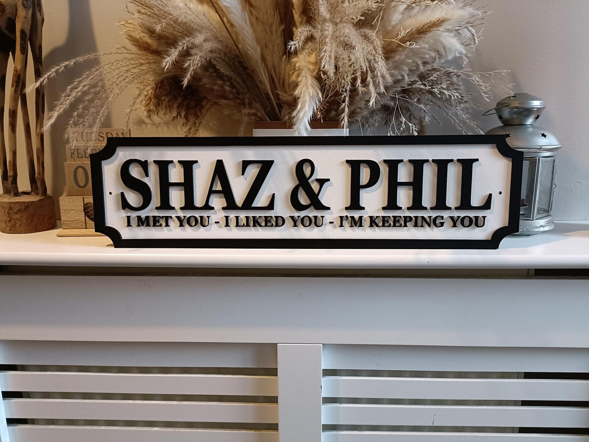 Couples Sign | I met you-I liked you- Im keeping you | personalised wall mount | MDF | Home decor | Gift | Birthday | Wedding | Christmas